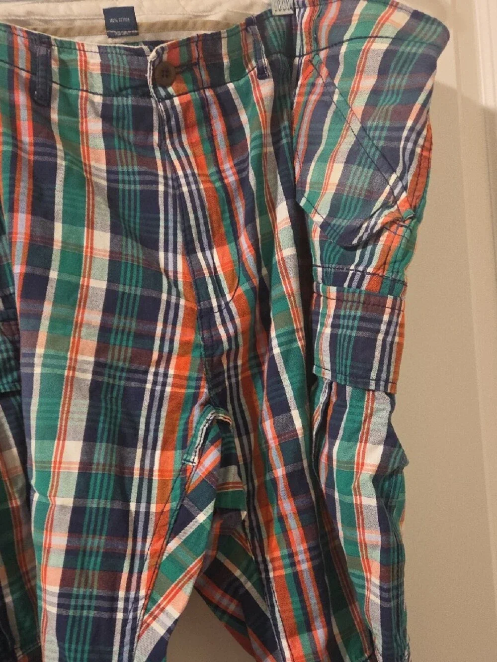 Polo by Ralph Lauren White Shirt with Plaid Trim